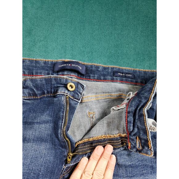 Tommy Hilfiger Jeans Size 14 Womens Blue Pants Stretch Mid Rise Amherst Skinny - Picture 5 of 13
